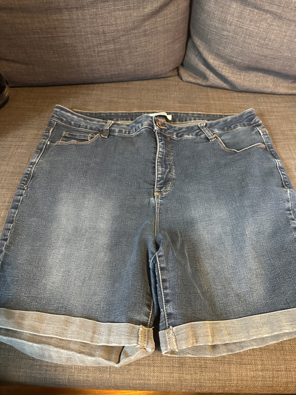 FINAL MARKDOWN Royalty For Me Medium Blue Cuffed Denim Shorts